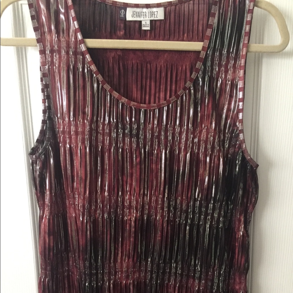 Jennifer Lopez Metallic Tank